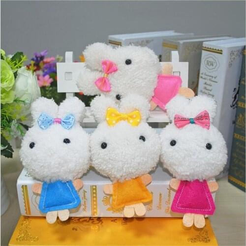 2piece express Rabbit Small Plush Toys Pendant Plush Dolls Bag Pendant Wedding Throwing Gifts Wholesale birthday gift