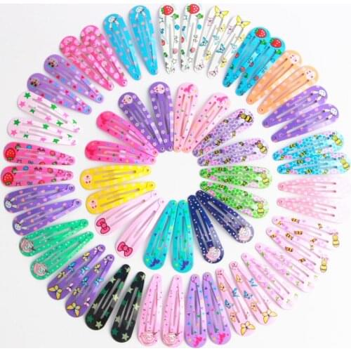 20/40 Pcs/Lot Hair Clips Candy Color Dripping Hair Clip Princess Barrette Korean Hairclip Cartoon Headdress Hairpins for Girls