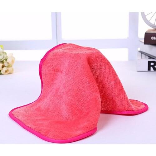 38*21cm Bamboo face towel super dry towel bamboo charcoal cleansing beauty towel Natural antibacterial Pink Red