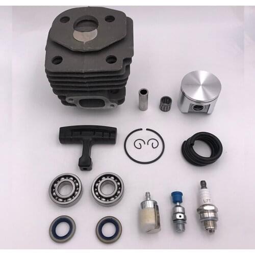 47mm Cylinder Piston Bearing Spark Plug Oil Seal Fuel Hose Filter Kit For Husqvarna 357 XP 357XP 359 Chainsaw Replacement Parts