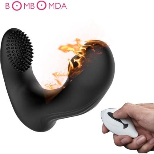 Heating Anal Vibrator Prostate Massager Wireless Remote Control Anal Plug Male Masturbator Vibrator Adult Sex Toys For Men