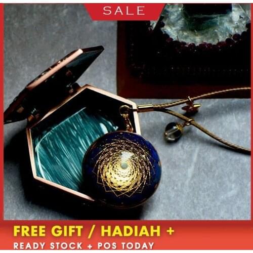 AURAREIKI Orgonite Pendant Handmade Custom Lapis Natural Crystal Energy Converter Reiki Charm Pendant Jewelry For Women