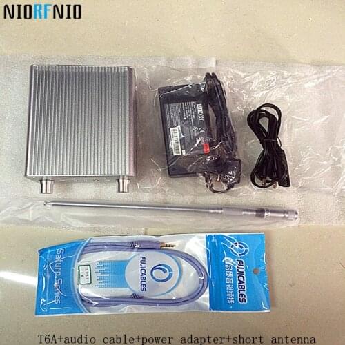 Free Shipping NIO-T6A 1W/6W Transmissor FM PLL Silver Color Broadcasting Radio Equipment