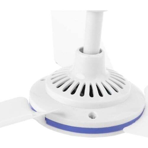 12V Silent Ceiling Fan 19.6inch Camping Tent Hanging Fan for Outdoor Home Picnic Q1JC