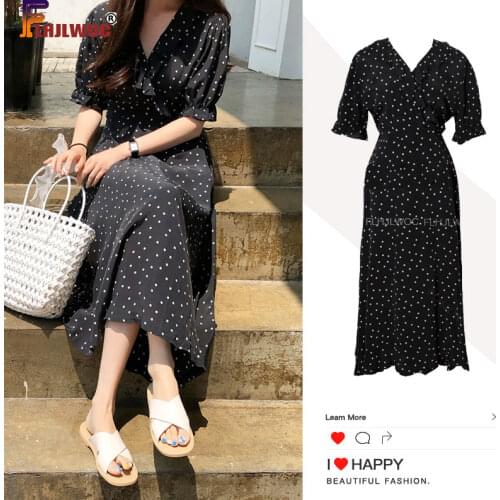 Летние платья в горошек FLHJLWOC China At AliExpress