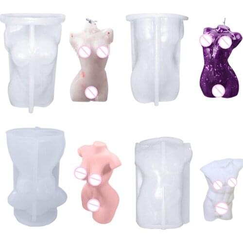 105MM Body Candle Mold Silicone Wax 3D Mould Male and Female Design Art Fragrance Candle Making Soap Chocolate Cake Decorating
