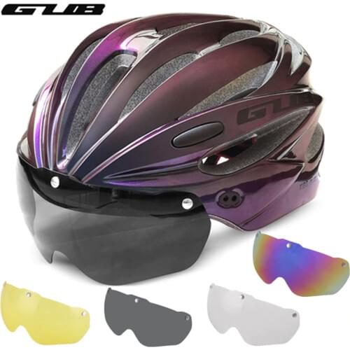 GUB K80 Bike Helmet with Visor Magnetic Goggles MTB Road Bicycle Cycling Safety Helmet Integrally-molded 58-62cm for Men Women