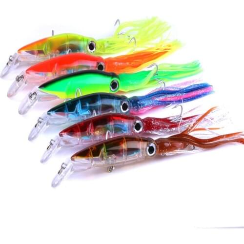 Artificial Lifelike Octopus Fishing Simulation Soft Sharp Lure Hooks Bait Tackle
