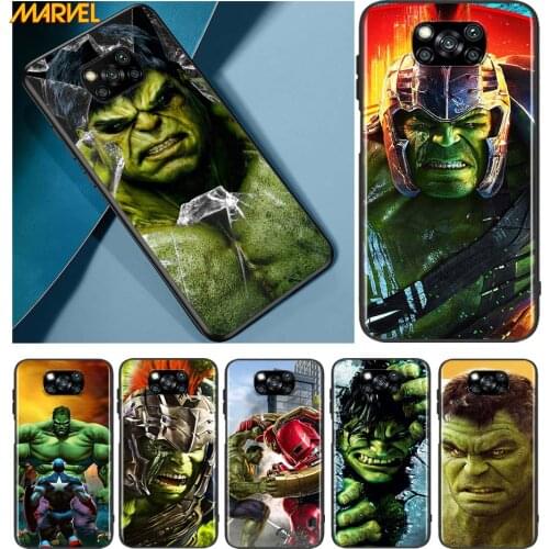 Hulk marvel hero for Xiaomi Poco X3 NFC X2 M3 M2 F2 F3 Pro C3 F1 A2 Lite Mix3 Play Silicone Soft Black Phone Case
