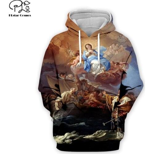 PLstar Cosmos Montage Christian Catholic God Jesus Retro Pullover NewFashion Tracksuit 3DPrint Men/Women Casual Funny Hoodies 13