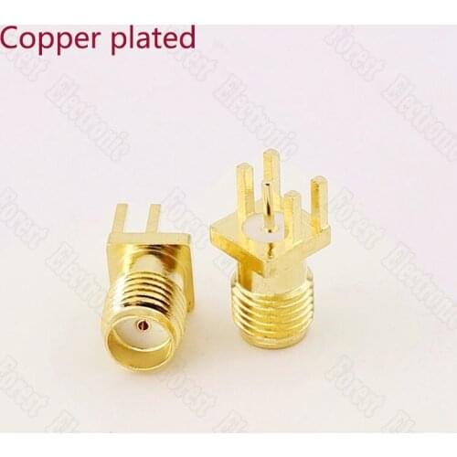 50pcs/lot Antenna Seat Connector High Frequency Connector SMA-KE Partial Foot SMA-KHD Pitch 1.6mm Full Copper Gold Plated