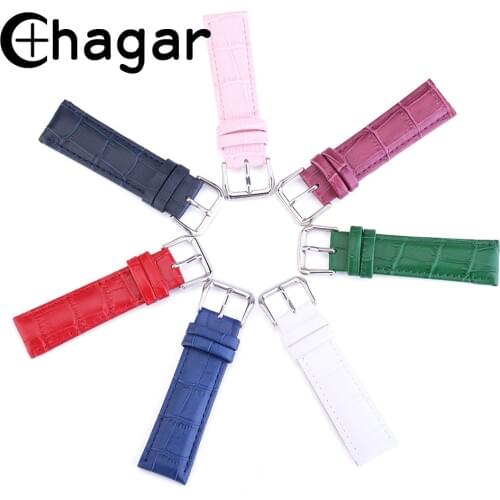 Genuine Leather Watch Straps Bracelet candy colorful Watchband 18mm 20mm 22mm watch accessories for Men women Universal Watch