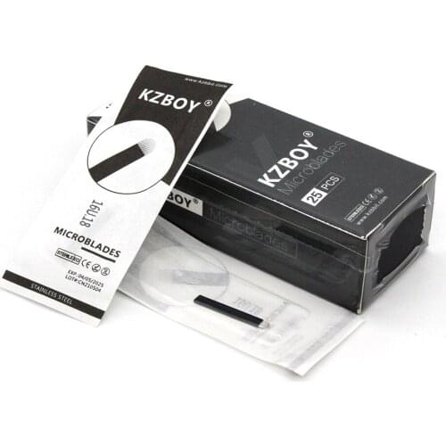 KZBOY Sterilized Universal Eyebrow Microblading Needles 16U.18mm Disposable Nano Tattoo Blades for to Permanent Make Up