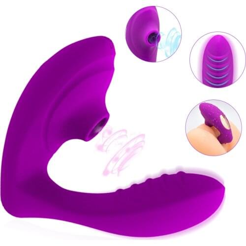 10 Patterns Clitoral Sucking Dildo Vibrator Wearable Female Masturbator Rechargable Vagina G-spot Stimulater Sex Toys for Women