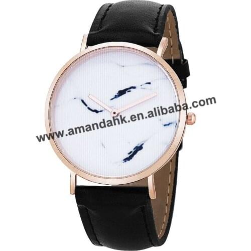 Wholesale Fashion High Women Watch Hot Sale Lady Marble Pattern Quartz Wristwatches Time Leather Strap Nature Clock Gifts