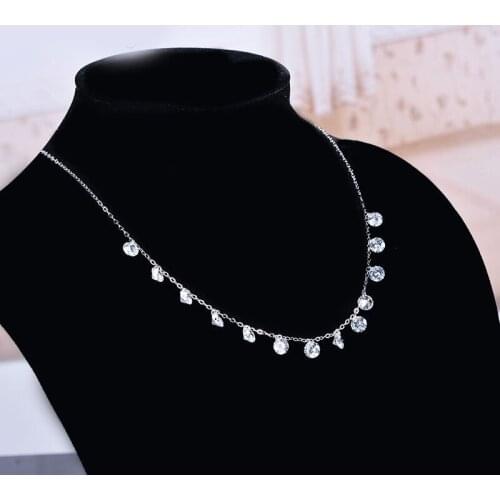Vintage Cubic Zircon Beads Ball Choker Necklace For Women Long Chains Statement Necklace 2021 New Trendy Jewelry Gift