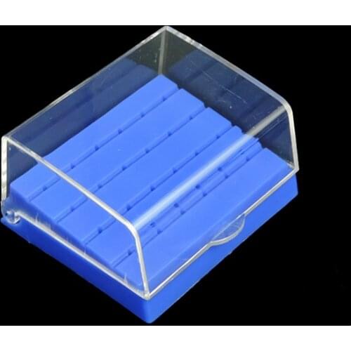 1pc 24 Holes Dental Bur Holder Disinfection Block Case Box Dentist Products Lab Equipment Blue/White/Yellow