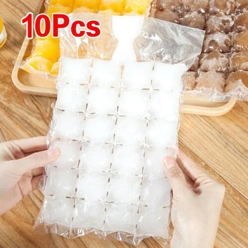 Disposable Ice Tray Mold Water Injection Cocktail Ice-Making Bag Juice Drinking Tools Supplementary Food Tools 10Pcs