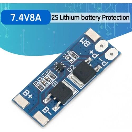 2 series 7.4V lithium battery protection board 8A working current 15A current limit/Overcharge discharge protection