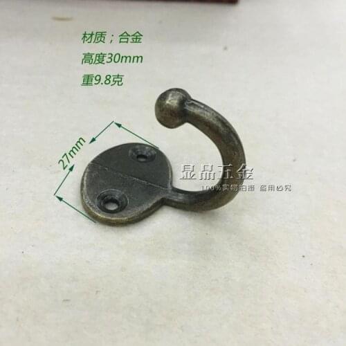 27mm Coathook Black clothes hanging hook Single hook Antique Furniture Hardware hook up Furniture Hook wholesale