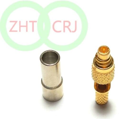 500pcs lot brass MMCX Crimp Plug male Straight RF connector for Coax Cable1.13 RG178 Selling