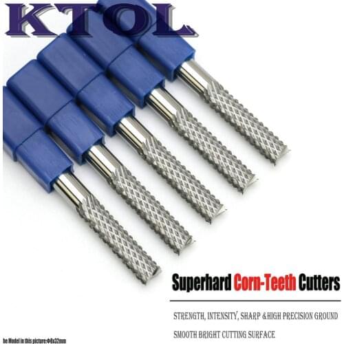 8*32*80L Printed Circuit Board Cutter PCB Milling Bits, Carbide Milling Cutter PCB Cutting Tool CNC Bits on VERY Hard Wood Fiber