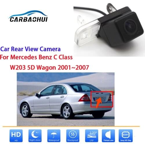 Car Rear View Camera For Mercedes Benz C Class W203 5D Wagon 2001~2007 CCD HD Parking Reverse Camera Night Vision Waterproof