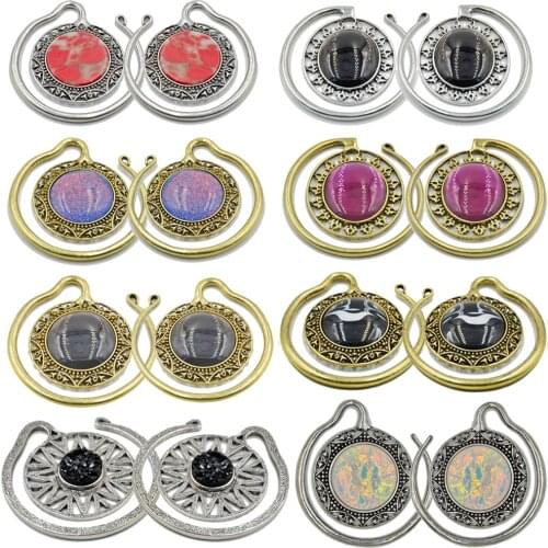 BOG-Pair Brass Tribal Indian Beaded Ethnic Antique Design Ear weight Tribal New Style India Ear Taper Expander Plug Earrings