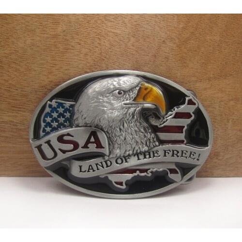 BuckleClub wholesale retro zinc alloy eagle head belt buckle jeans gift cowboy belt buckle FP-02833 for men 4cm width loop