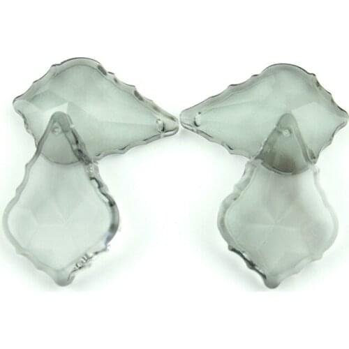 Black Diamond 38mm/50mm/63mm/76mm Crystal Glass Chandelier Crystal Maple Leaf Crystal Hanging Pendant For Lamp Part