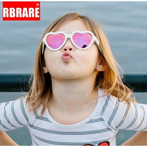 RBRARE Love Pink Children Sunglasses 2021 Fashion Boys Girls Cute Sunglasses Peach Heart Sunglasses for Kids Shades Wholesale
