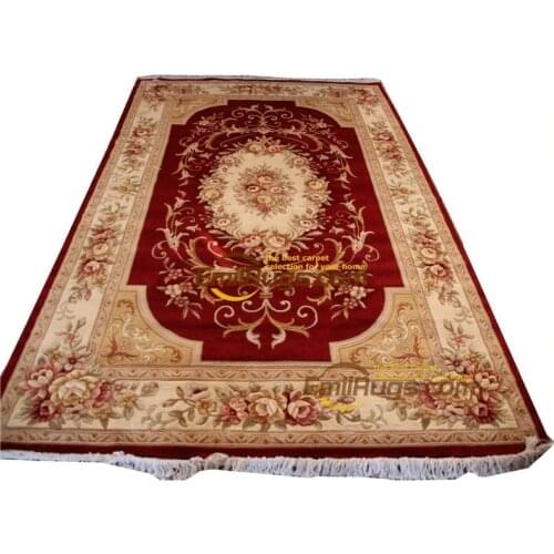 Rug runner long french About -knotted Thick Plush Savonnerie 6.4' X 9.51' lx1616 395a gc85savyg28