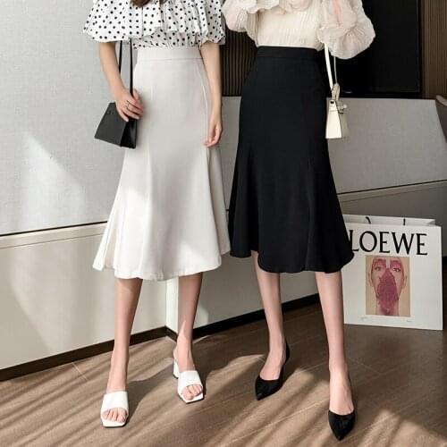 Elegant Women Trumpet Mermaid High Waist Offcie Lady Midi Skirt