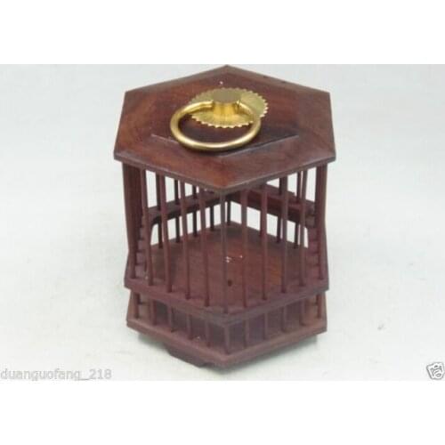 Exquisita colección Antigua China tallado a mano 100% jaula de Cricket annatto hecha a mano