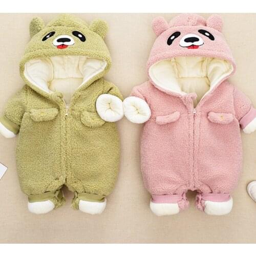 Babys one piece clothes autumn winter newborn clothes winter thickened boys and girls childrens climbing clothes
