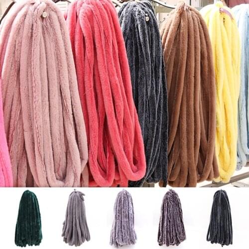 1M Artificial Rabbit Fur Ribbon Tapes DIY Apparel Sewing Fluffy Trim Trimming Fabric Sewing Costume Crafts Edge