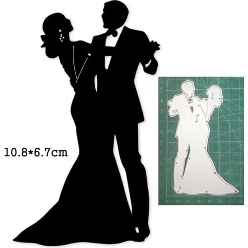 Craft dies Wedding Dancing Couple Metal Cutting Dies for Diy Scrapbooking dies Embossing Die Cuts Paper Card Album Stencils dies