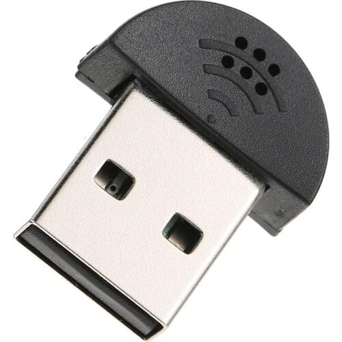 Mini Microphone Mic USB 2.0 Audio Adapter Driver Free for Laptop Desktop PC - Skype / MSN / VOIP / Voice Recognition Software