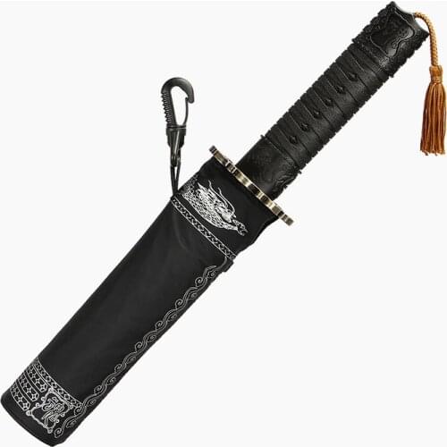 7Kittens Male Umbrella Folding Man Automatic Umbrella Rain Women Japanese Samurai Sword Umbrella Windproof Creative Car Parasol