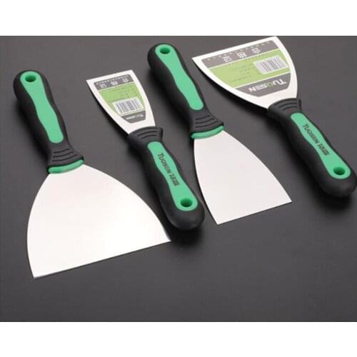 6 Pcs Putty Knives Set Scrapers and Filling Knives Wall Dirty Cement Shovel Blade with Anti-slip Plastic Handle DIY Tool