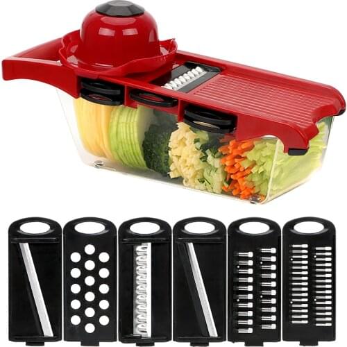 Cooking Tool Sets Vegetable Mandoline Slicer Grater Kitchen Gadget Multi-function 6 Blades Slicer Fruit Cutter