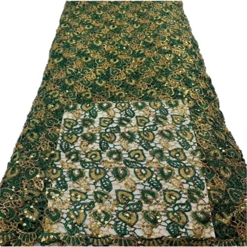 Nigerian Net Mesh Lace Top Selling Sequins Lace Fabrics Nigerian Lace Fabrics For Dress CD-200