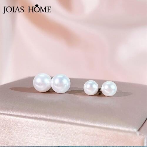 Joiashome New Arrival Round Shape Pear Gemstone Women Stub Earrings Silver 925 Jewelry Gift For Charm Lady Female Earring Gift
