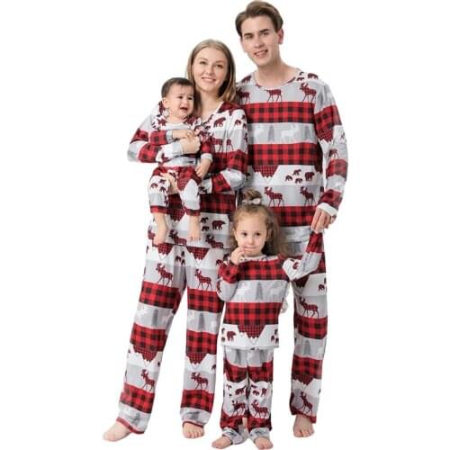 New Year Mother Daughter Father Son Pyjamas Set Adult kid Baby Homewear Christmas Family Pajama Sets Family Matching Outfits