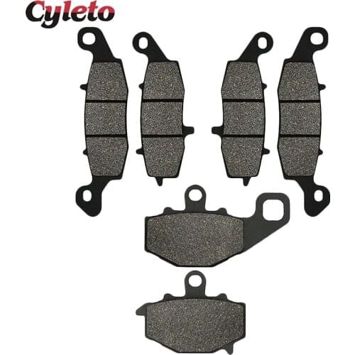Cyleto Motorcycle Front and Rear Brake Pads for Kawasaki KLE650 KLE 650 Versys ABS 2007 2008 2009 2010 2011 2012 2013