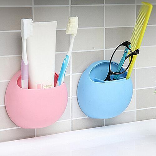 Bathroom Toothbrush Sucker Holder Suction Cup Organizer Rack Bathroom Kitchen Storage