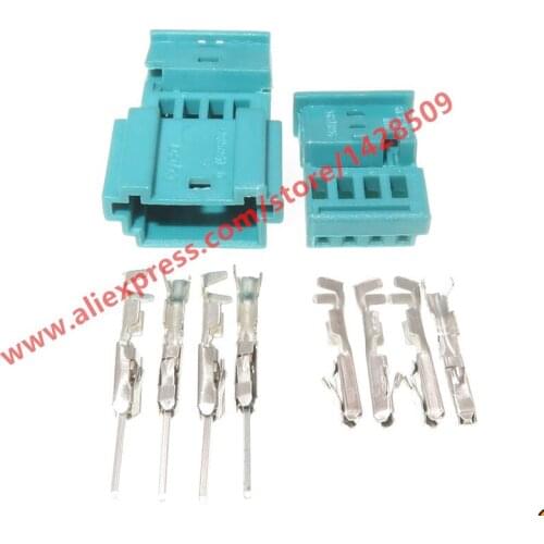 5 Sets 4 Pin Auto Wiper Sensor Plug Door Light Atmosphere Lights Wire Socket Female Male Connector For BMW 968813-9 1452576-9
