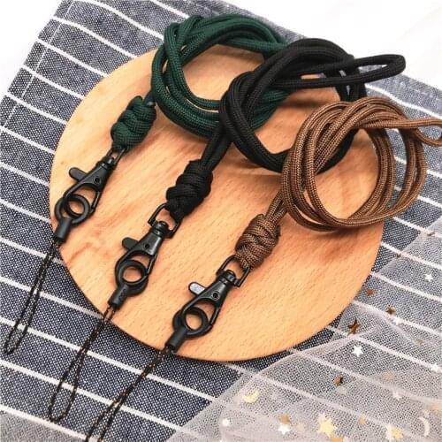 Outdoor Rock Climbing Hanging Survival Bracelet Neck Rope Lanyard For Phone Camera USB Holder ID Pass Card Name Badge Holder