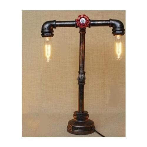 Water pipes American country loft Edison industrial retro style personalized bedroom Cafe decorative water table lamp SG8