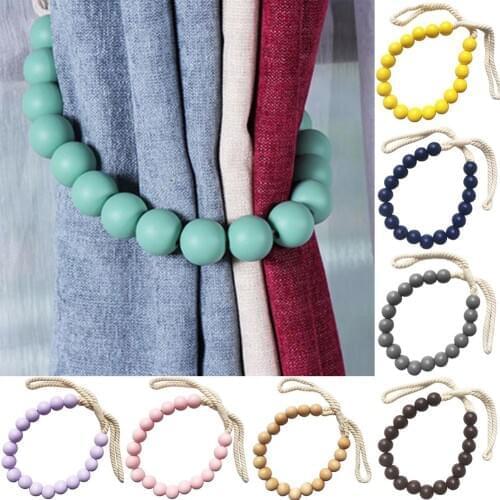 Pearl magnet Curtain Holders Tieback Clips Magnetic Hanging Ball Beaded Buckle Tie Back Straps Accessories Home Decoration